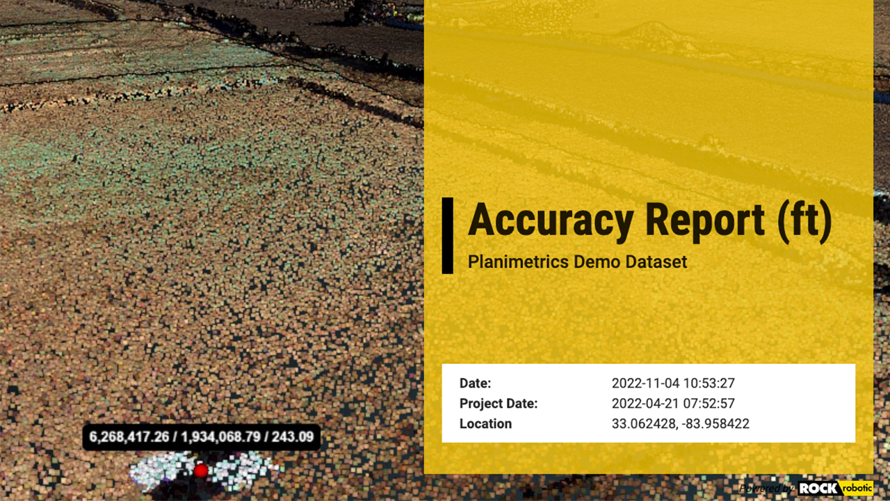 ROCK Cloud provides accuracy reports for your projects.