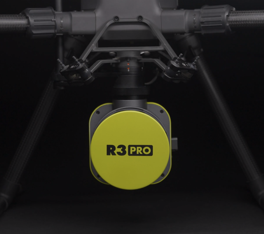 ROCK R3 PRO mounted to a DJI M300 drone.