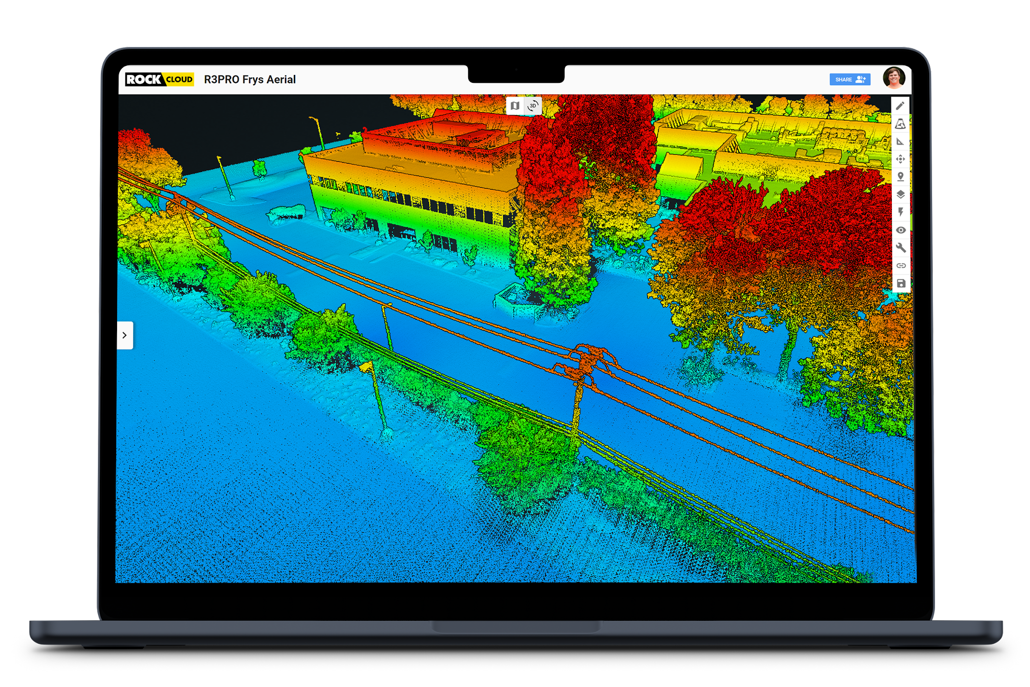 ROCK Cloud software offers post-processing for LiDAR datasets.