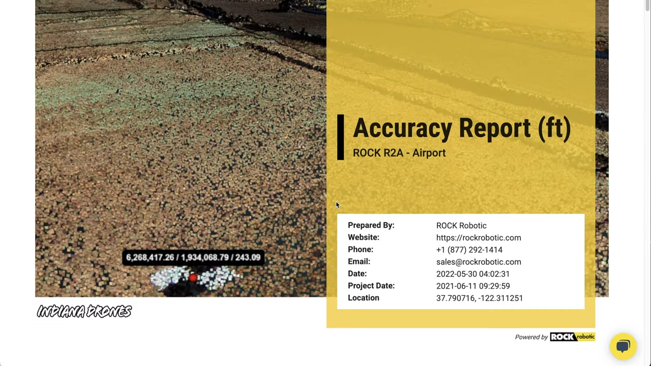 ROCK Cloud post-processing software offers accuracy report deliverables — clients love them!