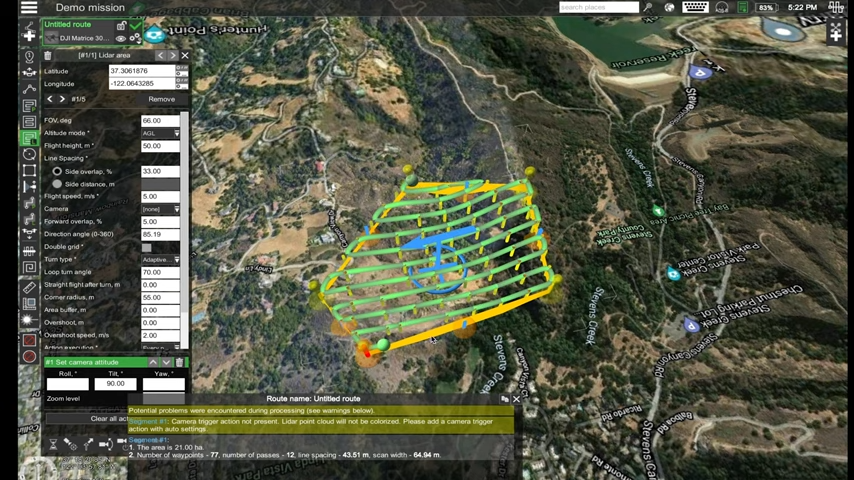 Proper flight planning is crucial to the success of your point cloud data capture.